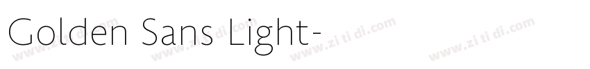 Golden Sans Light字体转换